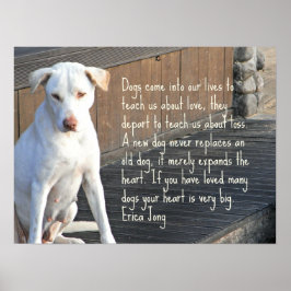 Dog Quote Poster - Erica Jong