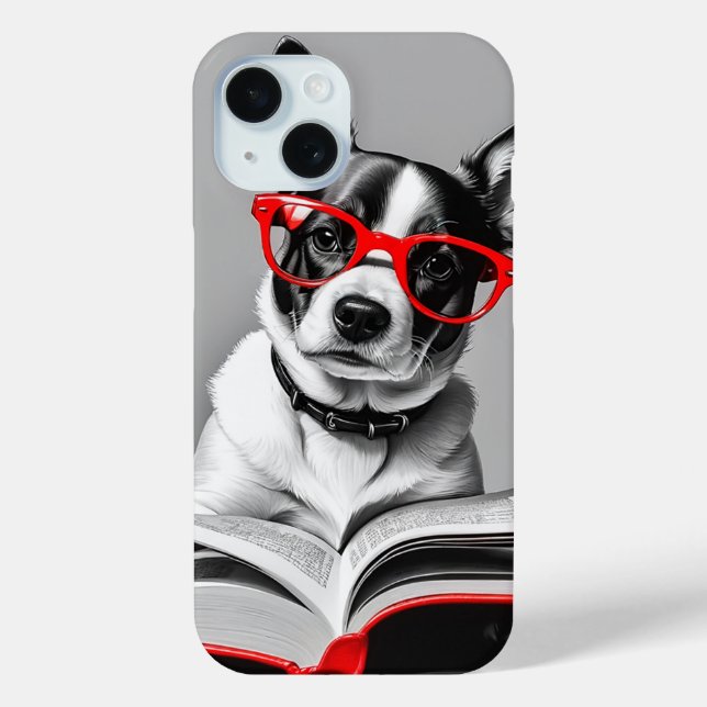 Dog Reading Book Case-Mate iPhone Hülle (Rückseite)