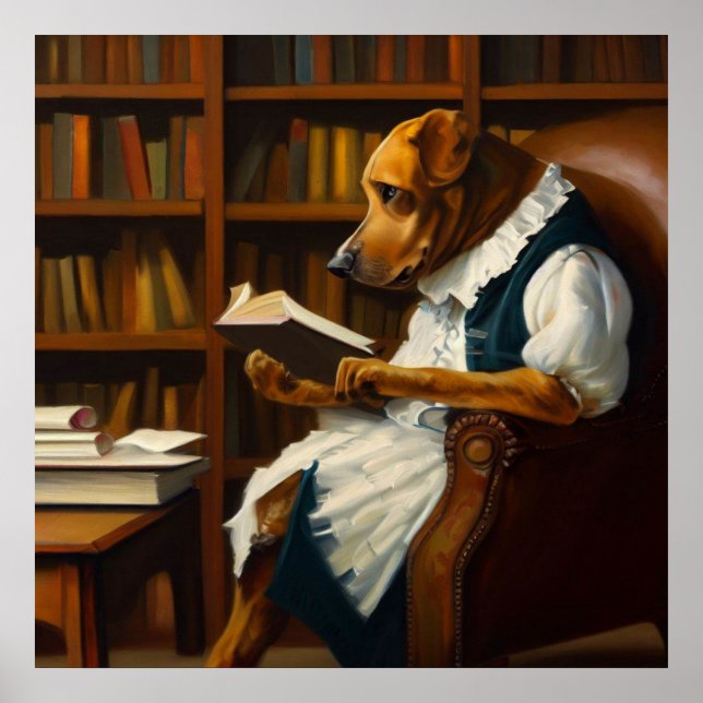 Dog Reading Poster (Vorne)