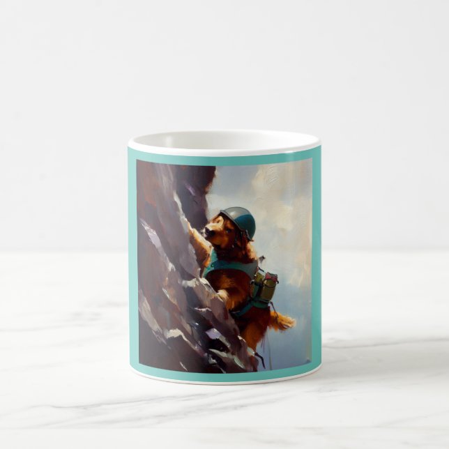 Dog Rock Climbing Kaffeetasse (Mittel)