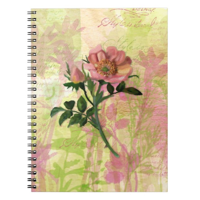 Dog-Rose-Notebook Notizblock (Vorderseite)