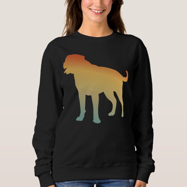 Dog Rottweiler Silhouette Maskenverkleidung Sweatshirt (Vorderseite)