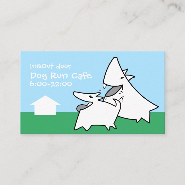Dog Run Cafe Visitenkarte (Vorderseite)