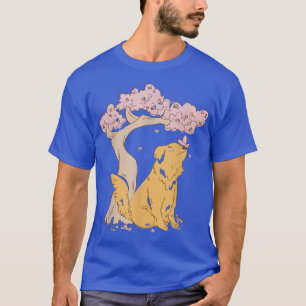 Dog Sakura Cherry Blossom Blume Kawaii Japanisch A T-Shirt