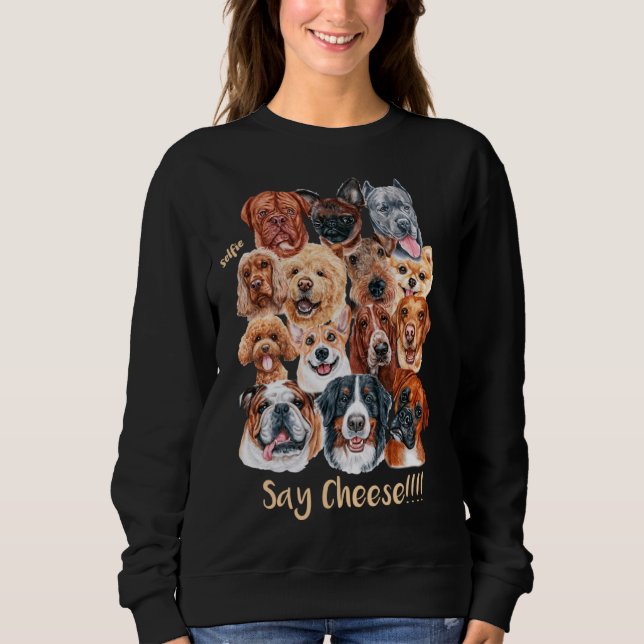 Dog Selfie Sweatshirt (Vorderseite)