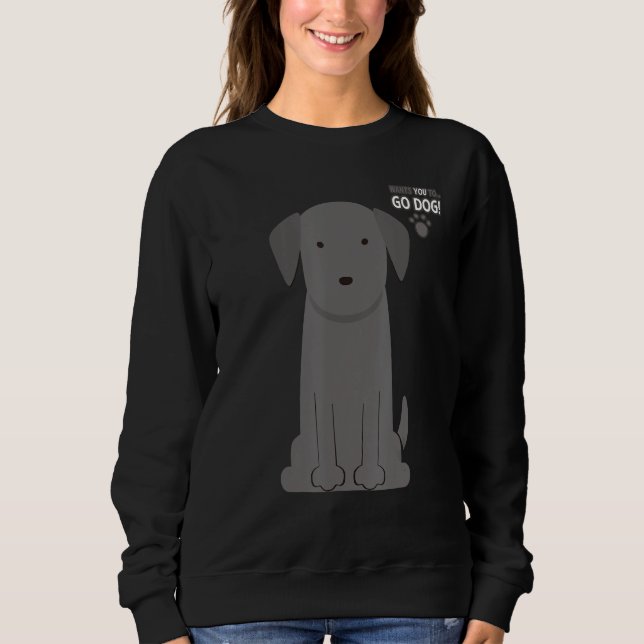 Dog Series Black Labrador Retriever Sweatshirt (Vorderseite)