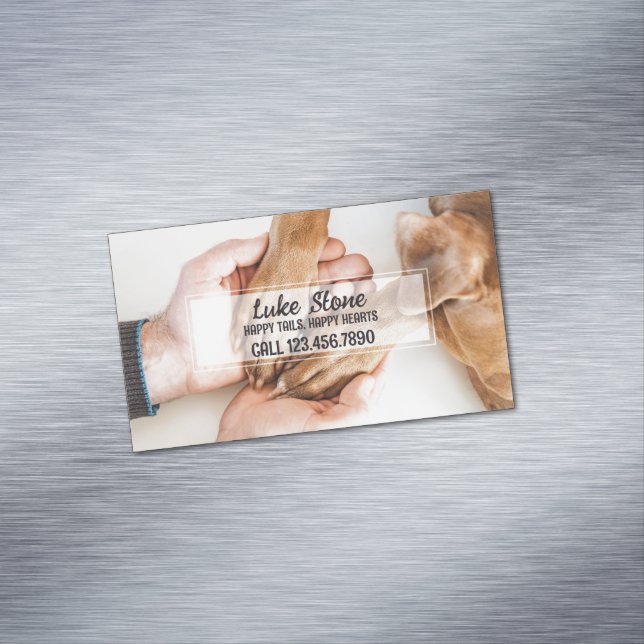 Dog Services Magnetische Visitenkarte (Beispiel)