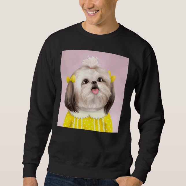 Dog Shih Tzu Digital D9 Sweatshirt (Vorderseite)