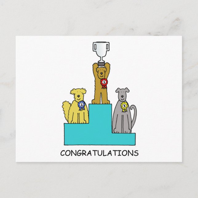 Dog Show Erfolg Herzlichen Glückwunsch Postkarte (Vorderseite)