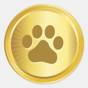 Dog Show Gewinner Goldmedaille Runder Aufkleber