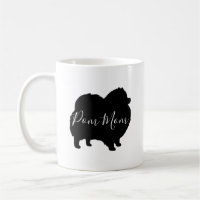 Dog-Silhouetten für Black Spitz Pom Mama Benutzerd