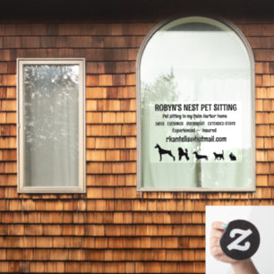 Dog Sitter Fensterklammern Fensteraufkleber