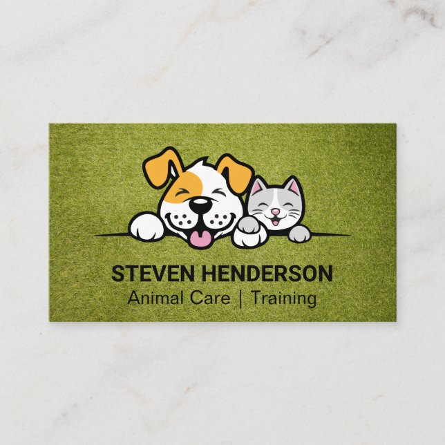 Dog Sitter | Tierdienste | Astro Turf Visitenkarte (Vorderseite)