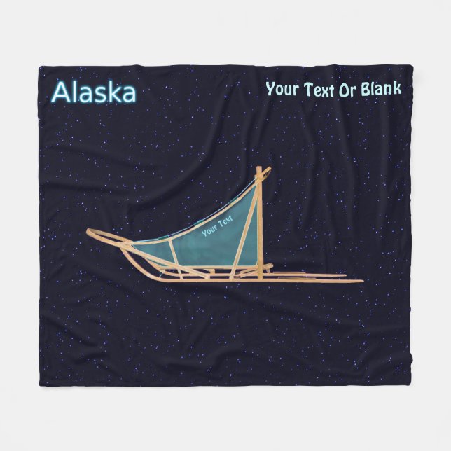 Dog Sled - Alaska Fleecedecke (Vorderseite (Horizontal))