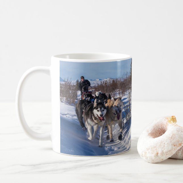 Dog sled kaffeetasse (Mit Donut)