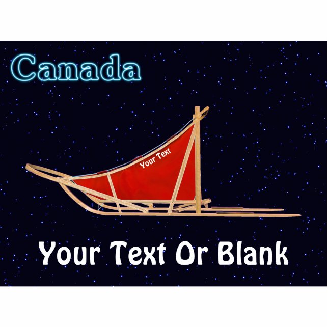 Dog Sled - Kanada Fotoskulptur Magnet (Vorne)