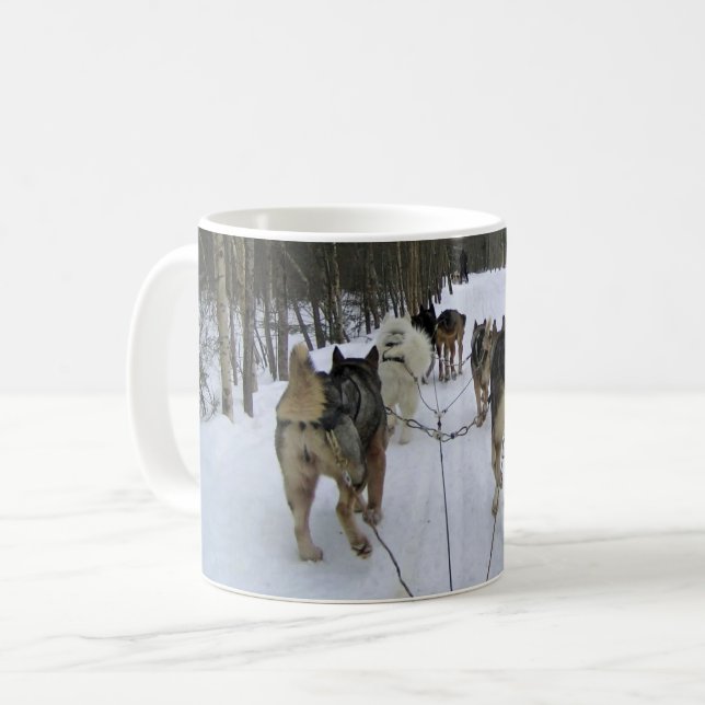 Dog Sledding in Quebec, Kanada Kaffeetasse (Vorderseite Links)