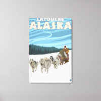 Dog Sledding Scene - Latouche, Alaska