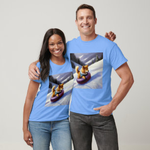 Dog Snow Tubing T-Shirt