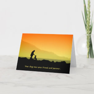 Dog Sunset Sympathy Card Karte
