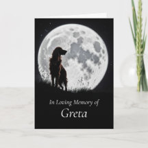 Dog Sympathy Beautiful Irish Setter against a Moon