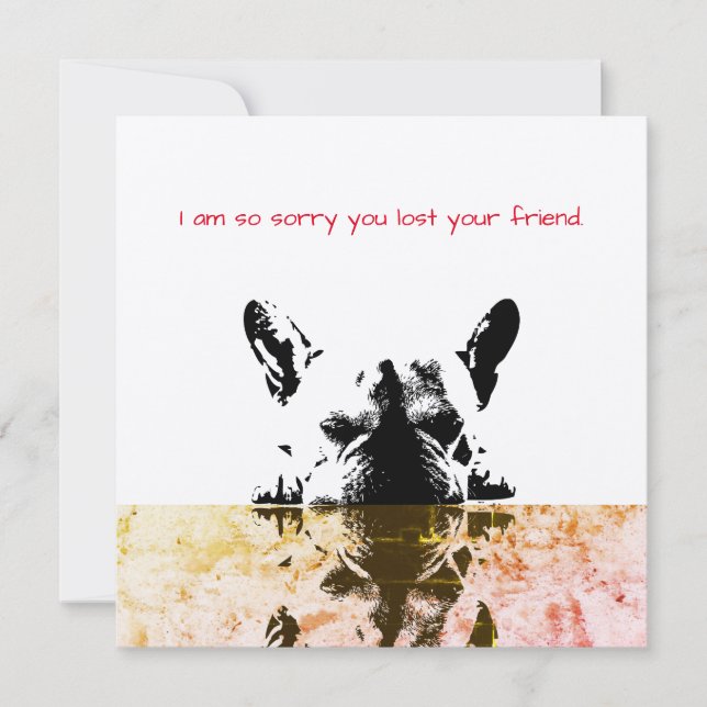 Dog Sympathy Card (Vorderseite)