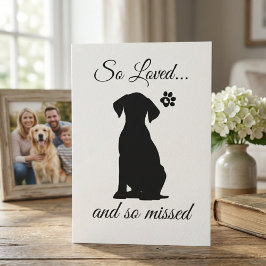 Dog Sympathy Card druckbar - Sofortdownload Einladung