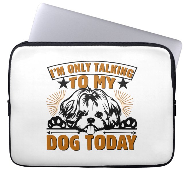 Dog-T - Shirt-Design Laptopschutzhülle (Vorderseite)