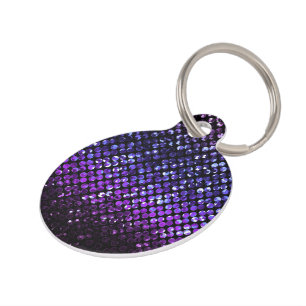 Dog Tag Lila Kristallblende Tiernamensmarke