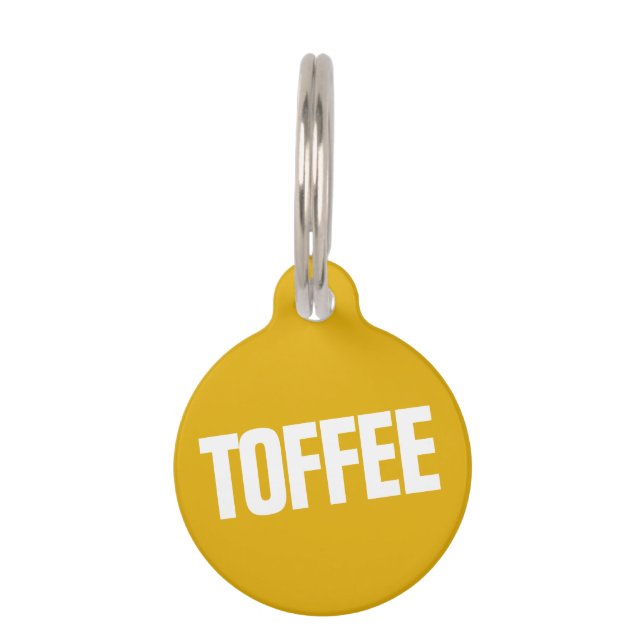 Dog Tag Modern Bold Haustiermarke (Vorderseite)