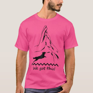 Dog Tauchen Pfote und Liebe Hund springen Schwim T-Shirt