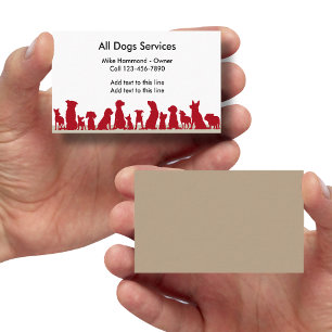 Dog Theme Business Cards Visitenkarte