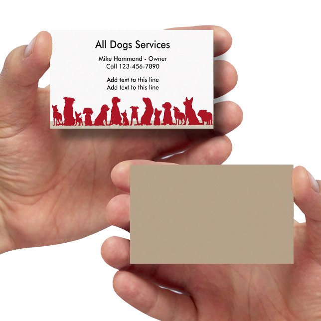 Dog Theme Business Cards Visitenkarte (Von Creator hochgeladen)