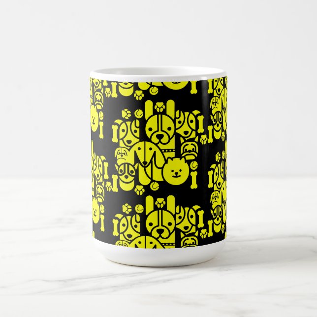Dog Themed Gemustert Kaffeetasse (Mittel)