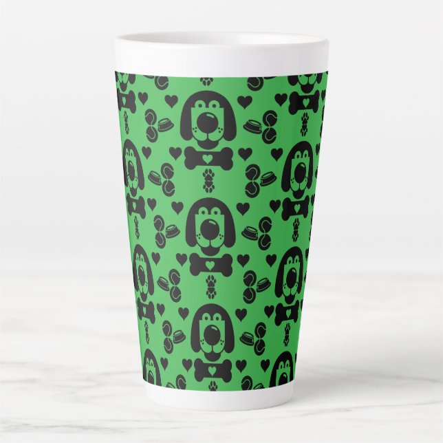 Dog Themed Gemustert Milchtasse (Vorderseite)
