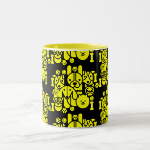 Dog Themed Gemustert Zweifarbige Tasse