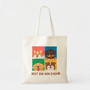 Dog-Themed Tasche Vibrant 4-Grid-Flüchtige Blick-a