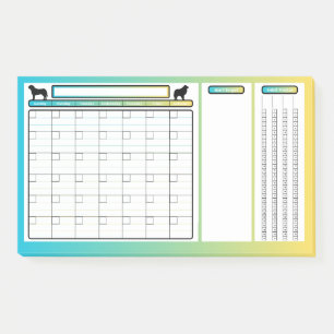 Dog Themed Undated Monthly Calendar Post-It Notes Klebezettel