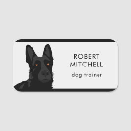 Dog Trainer Black German Shepherd Namensschild