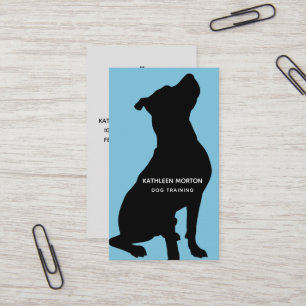 Dog Trainer Black Silhouette Visitenkarte