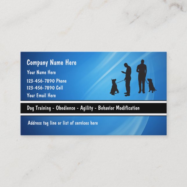 Dog Trainer Business Cards Visitenkarte (Vorderseite)
