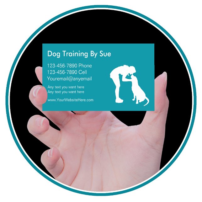 Dog Trainer Business Cards Visitenkarte (Von Creator hochgeladen)