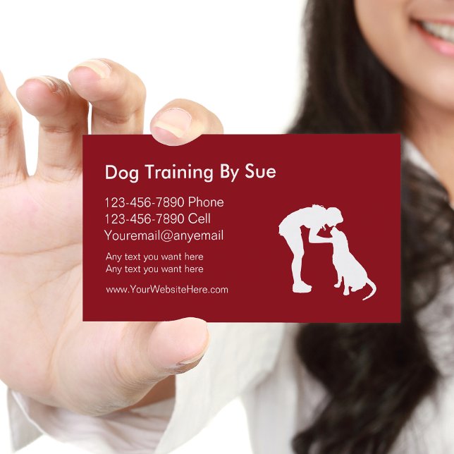 Dog Trainer Business Cards Visitenkarte (Von Creator hochgeladen)