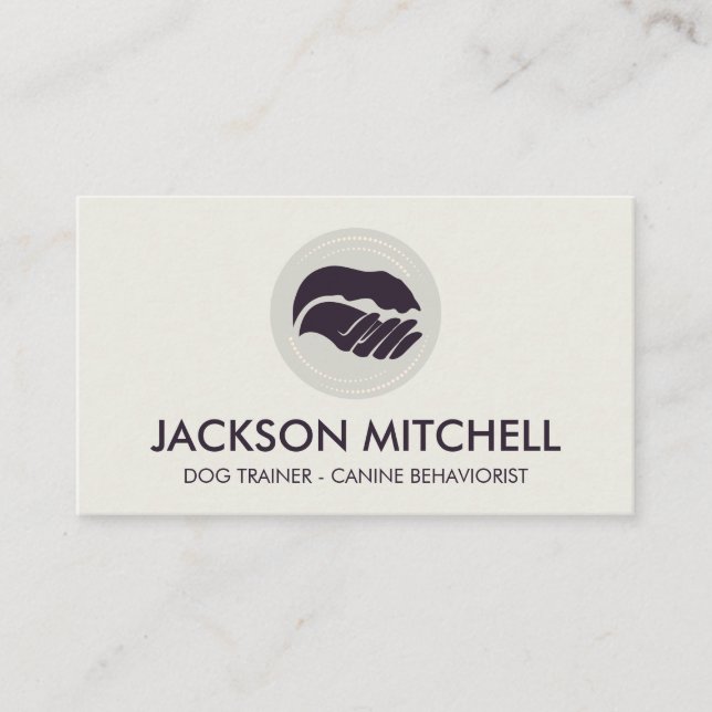 Dog Trainer - Canine Behaviorist Business Card Visitenkarte (Vorderseite)