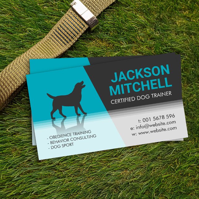 Dog Trainer - Canine Behaviorist Business Card Visitenkarte (Von Creator hochgeladen)