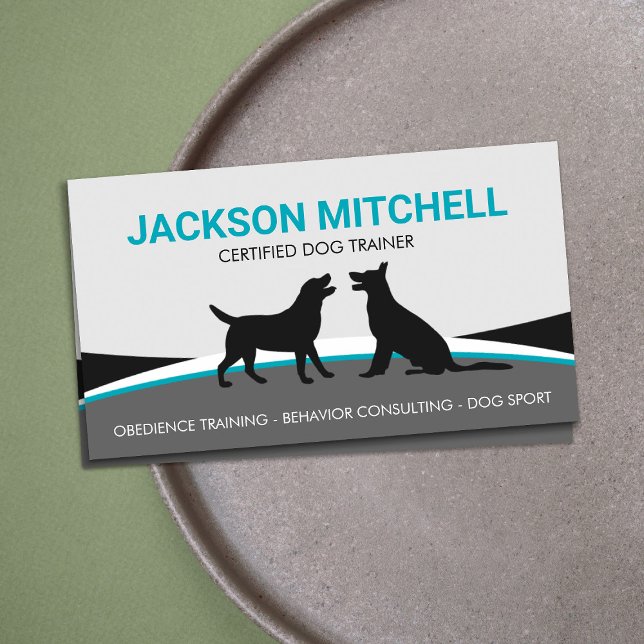 Dog Trainer - Canine Behaviorist Business Card Visitenkarte (Von Creator hochgeladen)