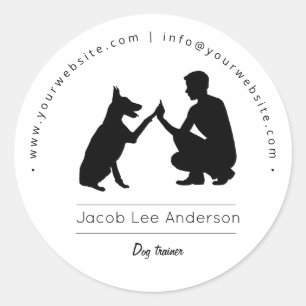Dog-Trainer/Dog-Training Runder Aufkleber