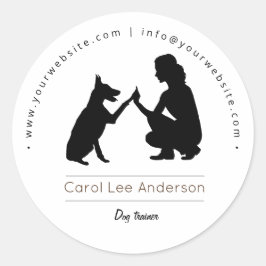 Dog-Trainer/Dog-Training Runder Aufkleber
