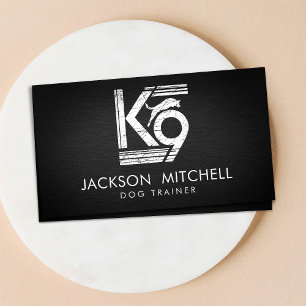 Dog Trainer - K9 Trainer Schwarz/Weiß Visitenkarte