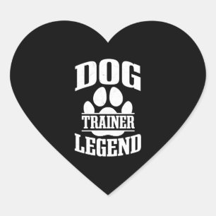 Dog Trainer Legend Herz-Aufkleber